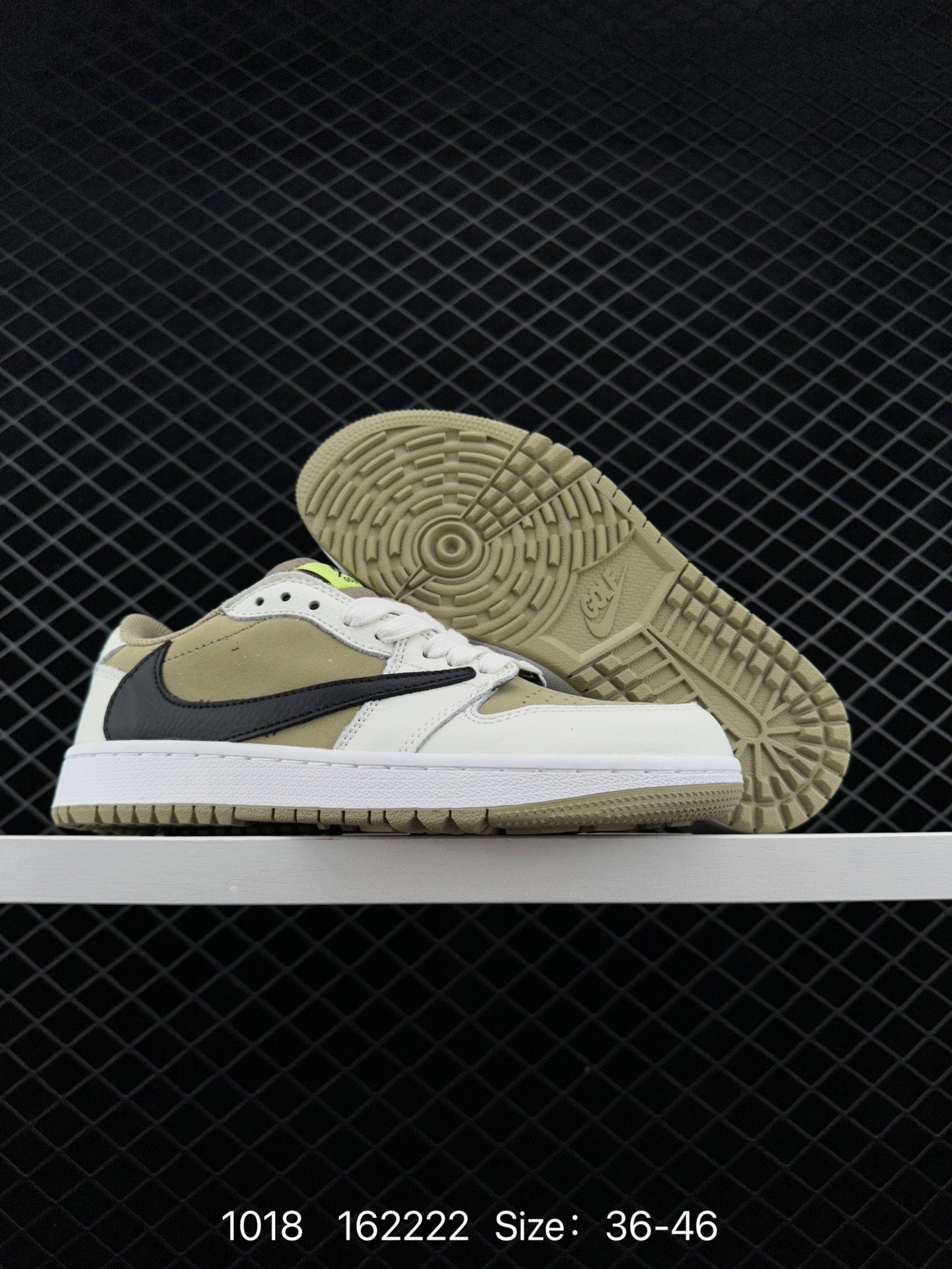 fragment design x Travis Scott x Nike Air Jordan 1 Low OG SP”Black/Green Toe“